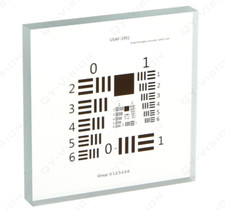 USAF1951 Positive Film Calibration Plate 25.4x25.4x3mm Photolitho Group 0-6