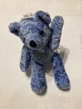 CUTE LITTLE VINTAGE STUFFED BLUE BEAR 8"