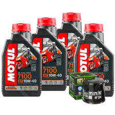 KIT/TAGLIANDO YAMAHA YZF-R1 1000 2007 2008 4LT olio MOTUL 7100 10W40 + FILTRO