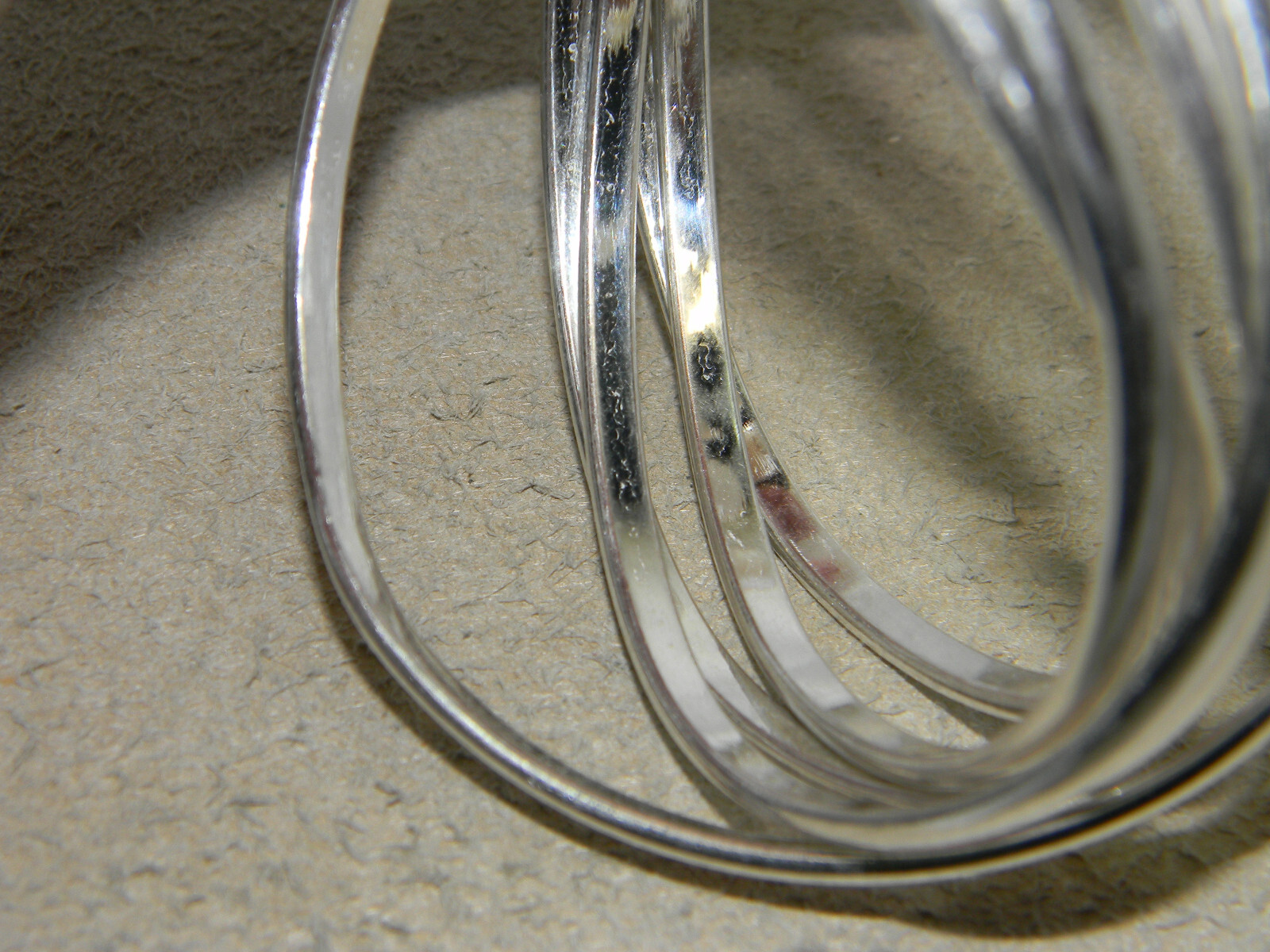 Five Interlocking Bangle Bracelets Silver Plated - image 6
