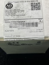 Allen Bradley 800H-TFRXTQH2RA Illuminated Red E Stop Push button Full Voltage