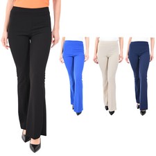 Pantaloni Donna Eleganti Estivi Zampa Pantalone Panta Leggings Elasticizzato 