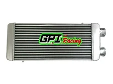 Front Mount Aluminum Turbo Intercooler 600x300x70mm Same Side 76mm Inlet/Outlet