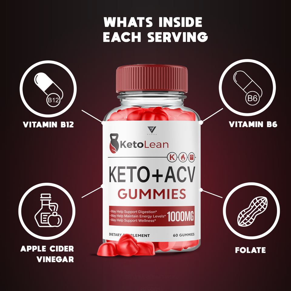 Keto Lean ACV Gummies, Keto Lean Supplement for Wellness (60 Gummies ...