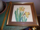 Vintage Daffodil needlepoint? 1994 Nicely framed — photo 1
