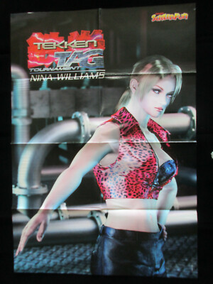 Tekken Tag Tournament Nina Williams rare Promo Poster 79 x 55 cm folded