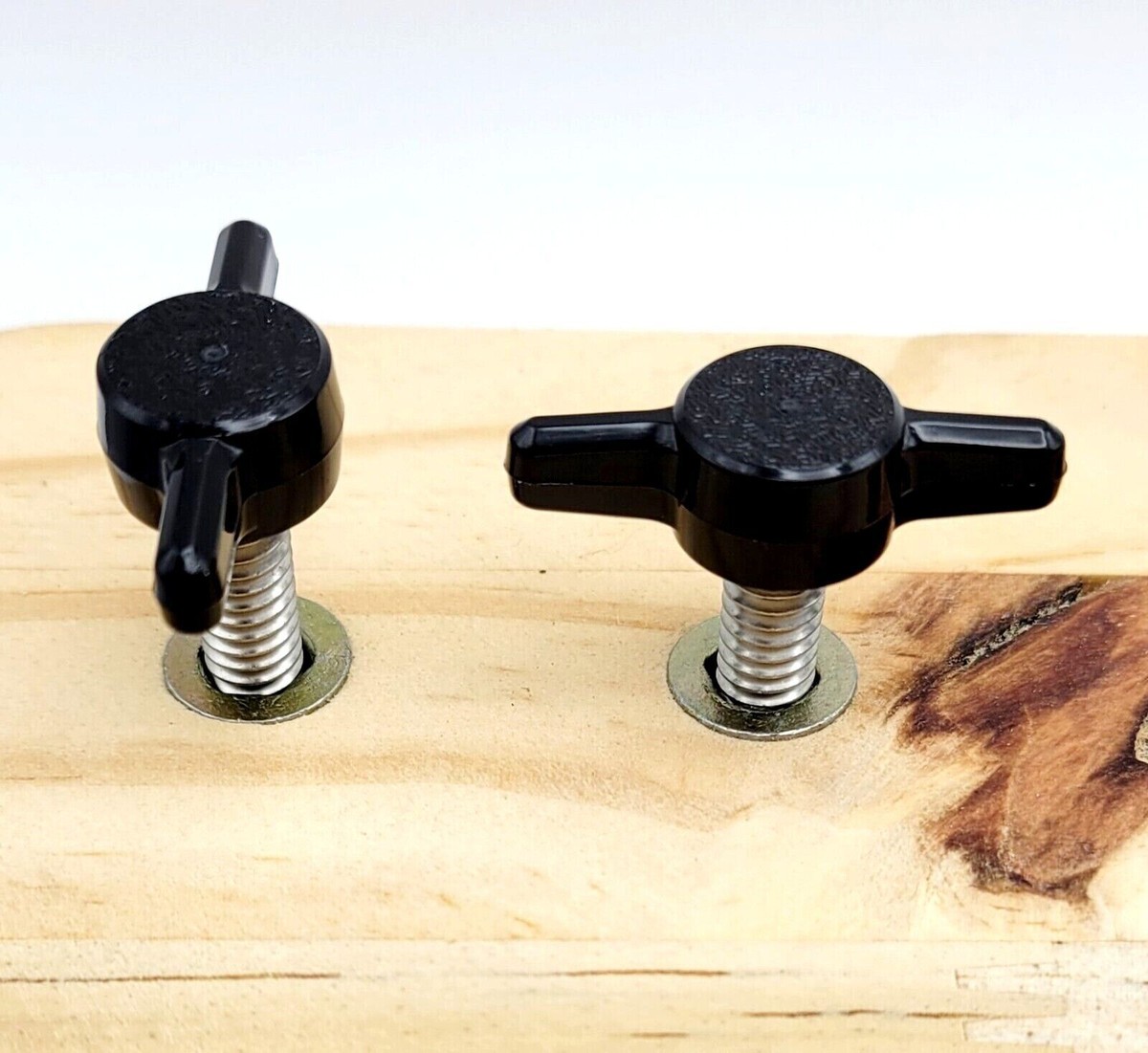 1/4-20 X 3/8" Thumb Screws With Tee Knob - 4 Pack Stainless Steel (Red)