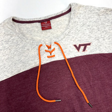 Virginia Tech Colosseum Drawstring Raglan Sleeve Pullover Adult XXL Burgundy