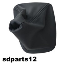 Bmw 3 E46 98-05 Cuffia Del Pomello Leva Cambio + Cornice Nero Eco Pelle 