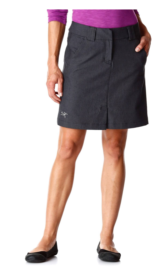 ARC'TERYX Arcteryx Reia gonna donna 8 misto lana antracite spacco davanti