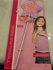 RUNWAY PINK TWINKLING WAND Flashing Twinkling Light Up Pink Star Wand new