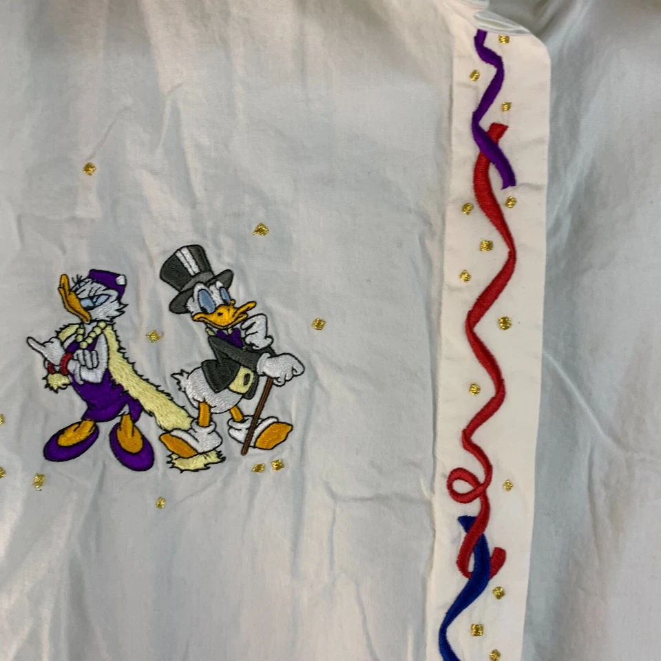 Camisa Vaquera Vintage Disney Mickey Mouse Bordada Minnie Mickey Talla L Foto 4 de 4