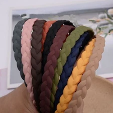 Frosted Solid Color Headband - Braid Hair Headbands Women Headwear Accessories