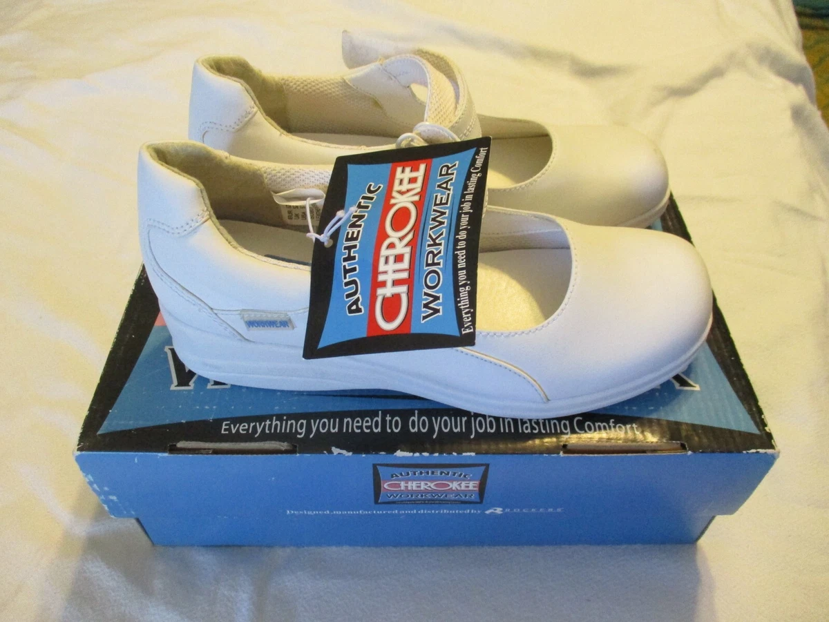Cherokee Work Wear Nursing Shoes Size 5 1 2 White Womens Non Slip