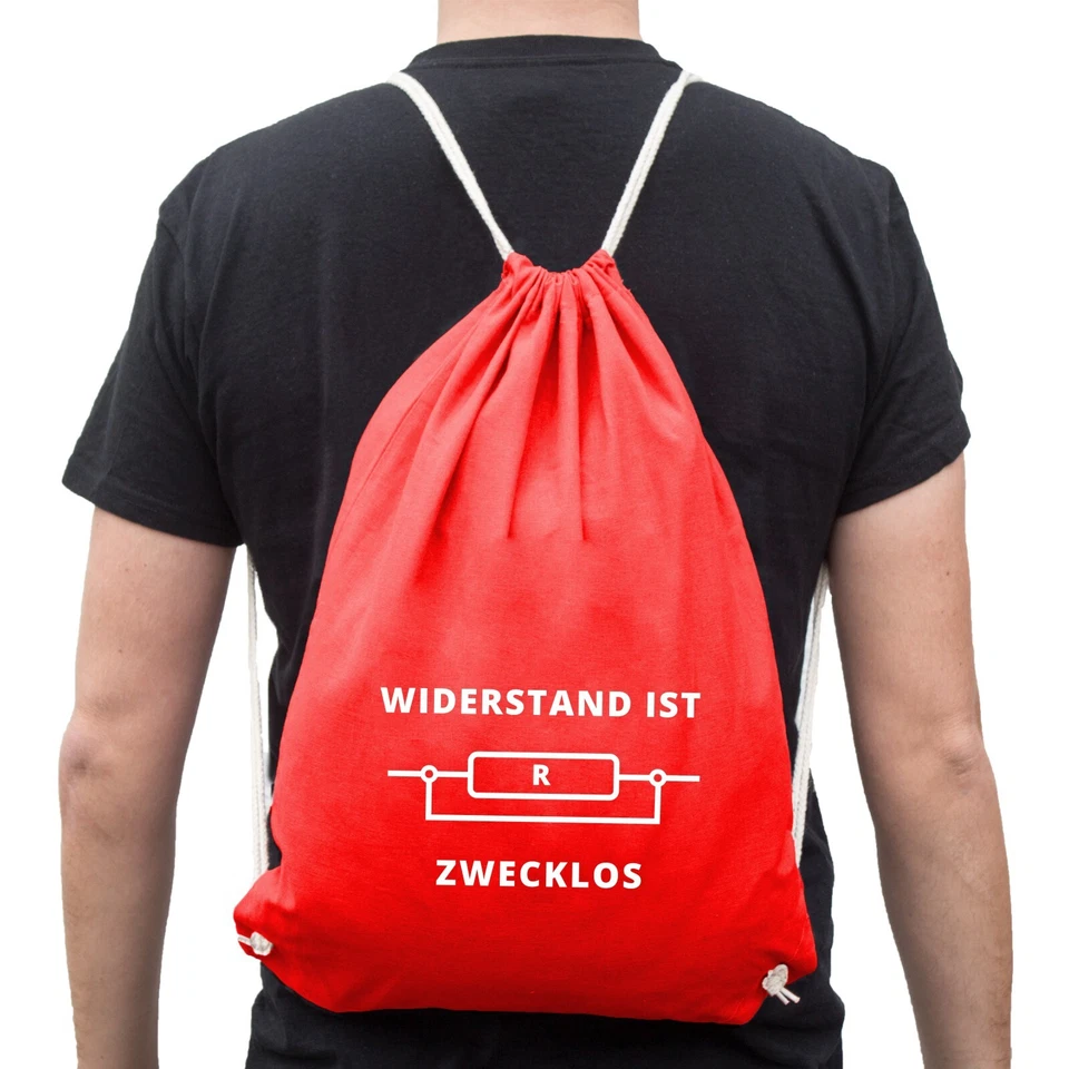 Widerstand Ist Zwecklos Turnbeutel - Elektriker Elektrik Strom Universität