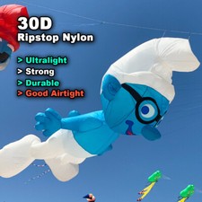 5m Blue Kite Line Laundry Kite Pendant Soft Inflatable Show Kite for Festival