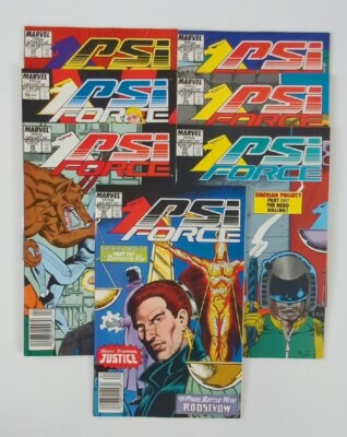 Run Of 7 1988-89 Marvel Psi Force Comics#24-30 VF/NM