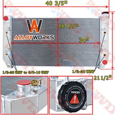 4 Row Radiator For 1982-91 Chevy C10 C20 C30 Gmc Ck C1500 C2500 6.2l V8 Diesel