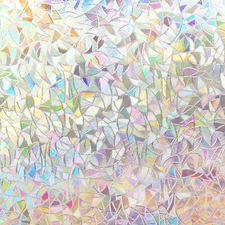 Stained Glass Window Film Decorative Privacy Static Cling for Office Kitchen