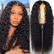 18" Hair Curly Front Wig Women Brazilian Long Curly Wavy Hair Wigs Women Costume