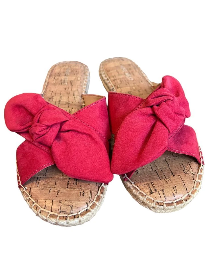 Sandalias 9,5 M Nine West Slide para mujer Bellah alpargata lazo rojo Foto 4 de 4