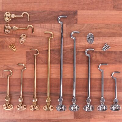 Silent Cabin Hook Range Chrome/Brass Door Holder Latch All