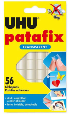 UHU   patafix Klebepads transparent - ablösbar, 56 Stck. 48815