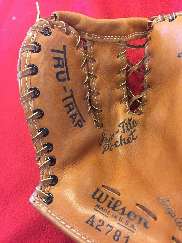 Gant De Baseball Wilson A2240 George Brett Tru-Trap 11,5" – Cuir Marron Pour Droitier, Vintage