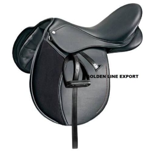 SYNTHETIC ALL PURPOSE HORSE SADDLE SUEDE BLACK COLOUR SIZE 15