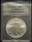 ANACS MS 69 2003 United States American Silver Eagle S$1 Coin-204
