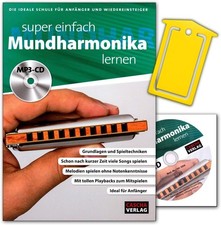 Super einfach Mundharmonika lernen - Lehrbuch mit MP3-CD + Notenklammer