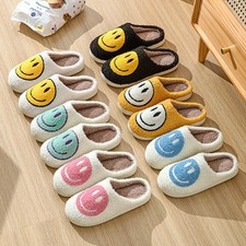 New Soft Smiley Face Slippers Happy Face Slippers Warm Winter Cozy Slippers UK