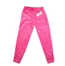 Juicy Couture Pants Girls XL 16 Phlox Pink Velour Joggers Elastic Waist Pockets