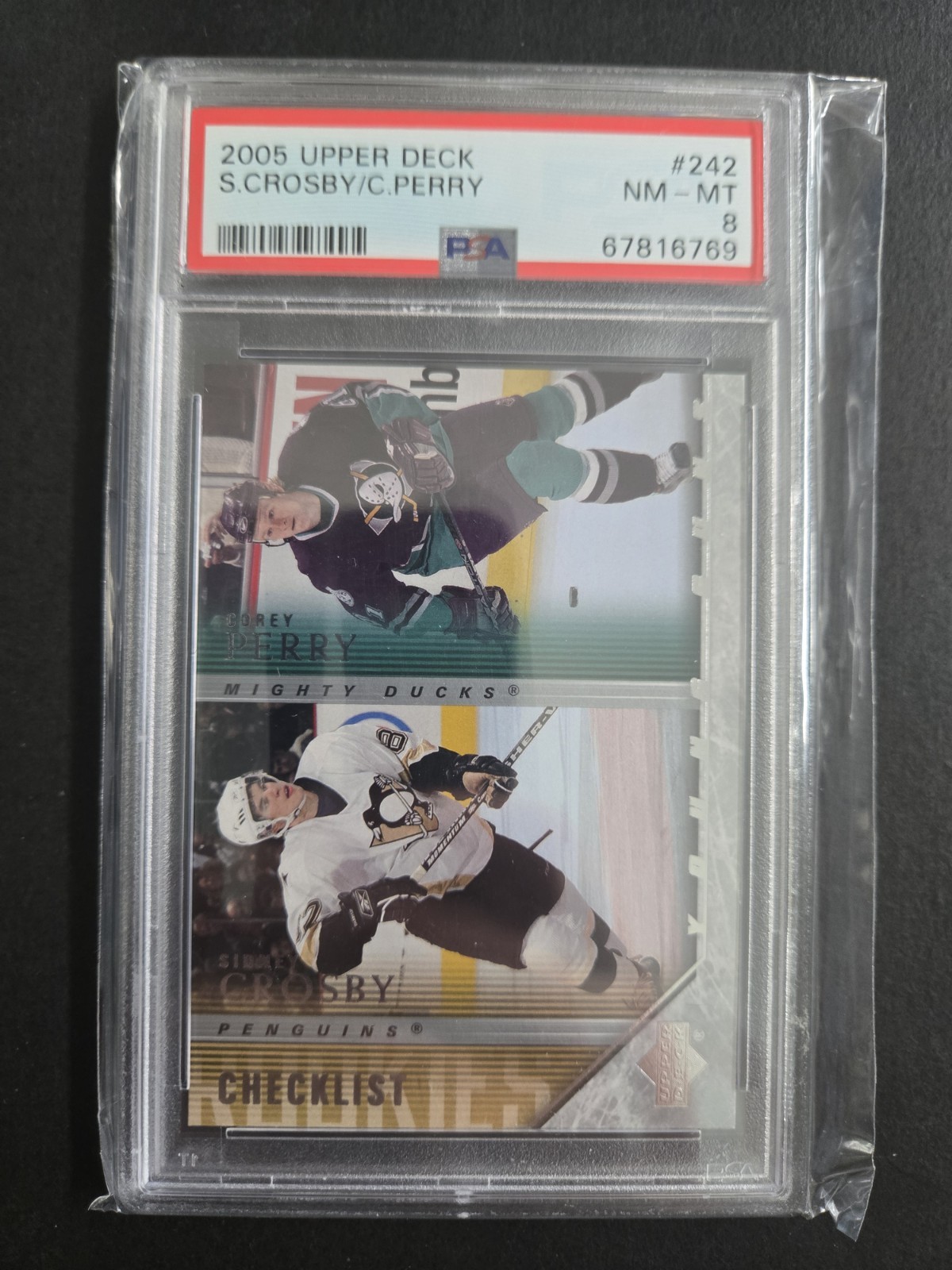 Sidney Crosby 2005 Upper Deck Young Guns Checklist PSA 8 Pittsburgh Penguins