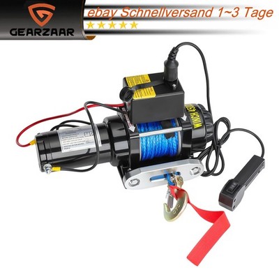 Elektrische Seilwinde 4500LBS mit Stahlseil Offroadwinde Elektrowinde 4500LBS