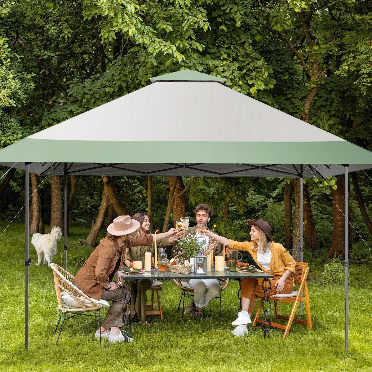 ♩ Patio 13x13ft Pop-Up Gazebo Canopy Tent Instant Sun Shelter
