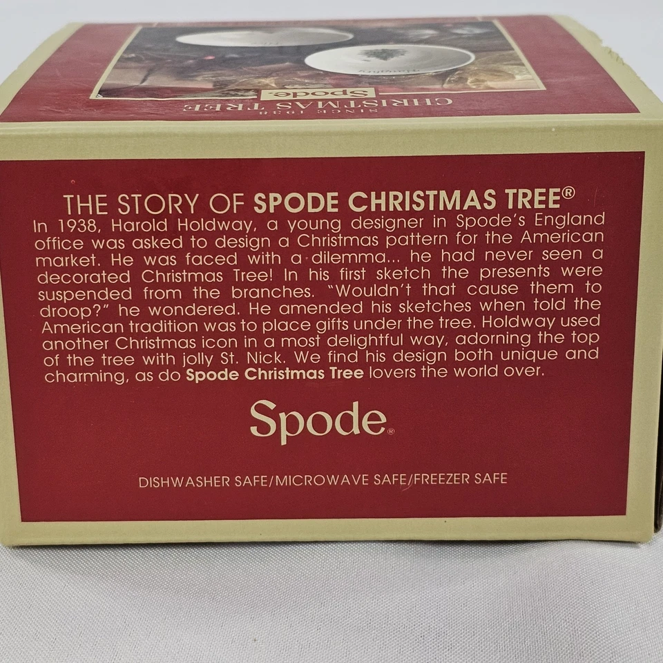 Spode Cristmas Tree Set Of 2 Dip Bowls Naughty Nice 4" New In Box XT8597-XP  - Image 4 of 4