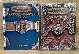 Pair TTRPG Dungeons & Dragons D&D 3E Books DMs Guide Monster Manual WOTC