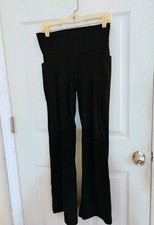 Members Mark Women's High-Waist Black Flare Yoga Pants With Pockets Size M