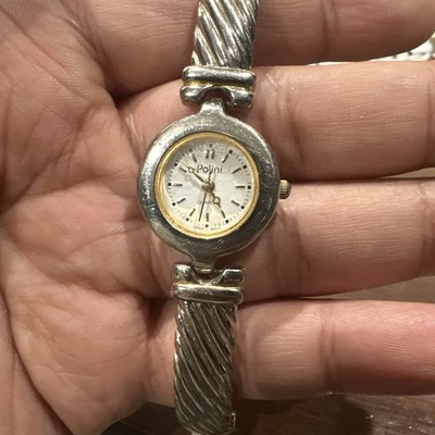 Working Vintage Polini Braided Steel Dainty Watch 22mm Fit 6.5 New Battery