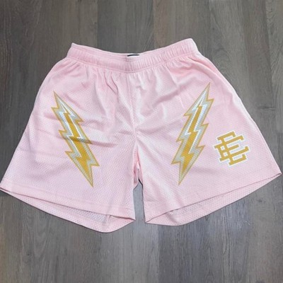 Eric Emanuel EE Pink Lightning Mesh Basketball Shorts BRAND NEW