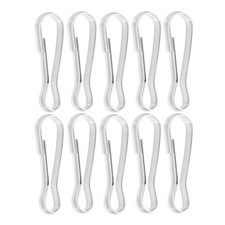  10 Pcs Stainless Steel Spring Hook Flag Clip Pole Hooks Lanyard Clips