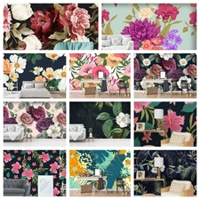 3D Flower Leaves Colorful Self-adhesive Wallpaper Removable Wallpaper Wall Mural