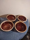 4Vintage McCoy  Brown Drip Cereal Soup Bowls 5 inch Made in USA 2-#5 and 2-#7016