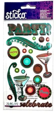 Party Sticko Stickers Scrapbooking Card Embellishment Journal