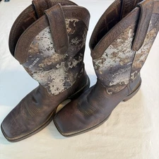 Durango Men Rebel DDB443BP Rebel Brown Camo Western Cowboy Boots Sz 10.5W