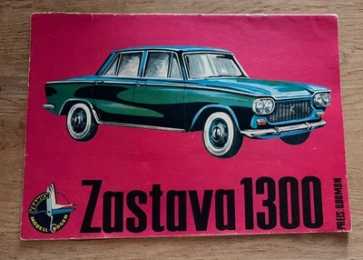 Original DDR Modellbaubogen Zastava 1300   Kranich/Junge Welt   unausgeschnitten