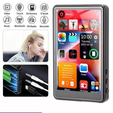 4 in HD Touchscreen MP3 Player Bluetooth 5.0 FM Radio Video Playback 16GB+256GB