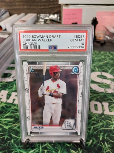 2020 Bowman Draft Jordan Walker Chrome 1st #BD-57 Cardinals PSA 10