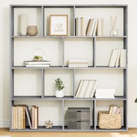 BüCherregal Grau Sonoma 132X29X141,5 Cm Holzwerkstoff Standregal